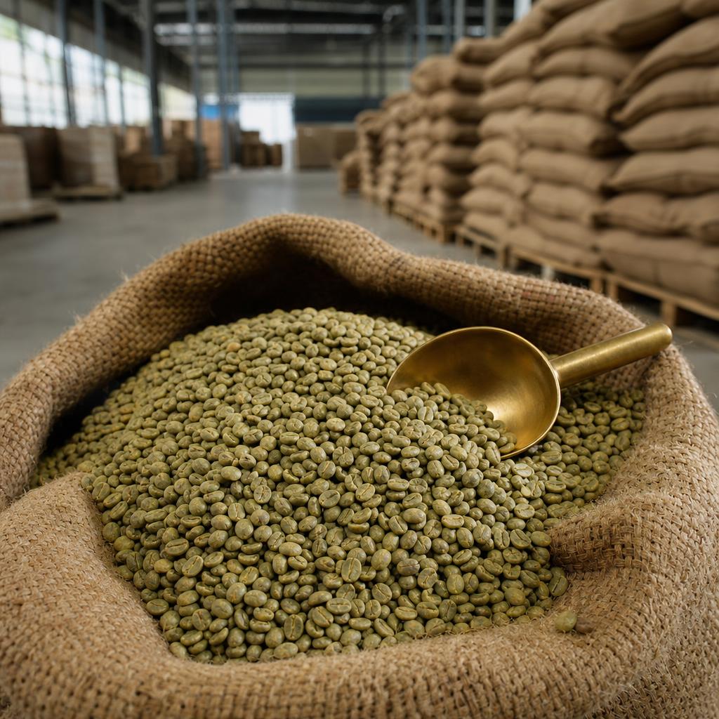 Robusta green coffee